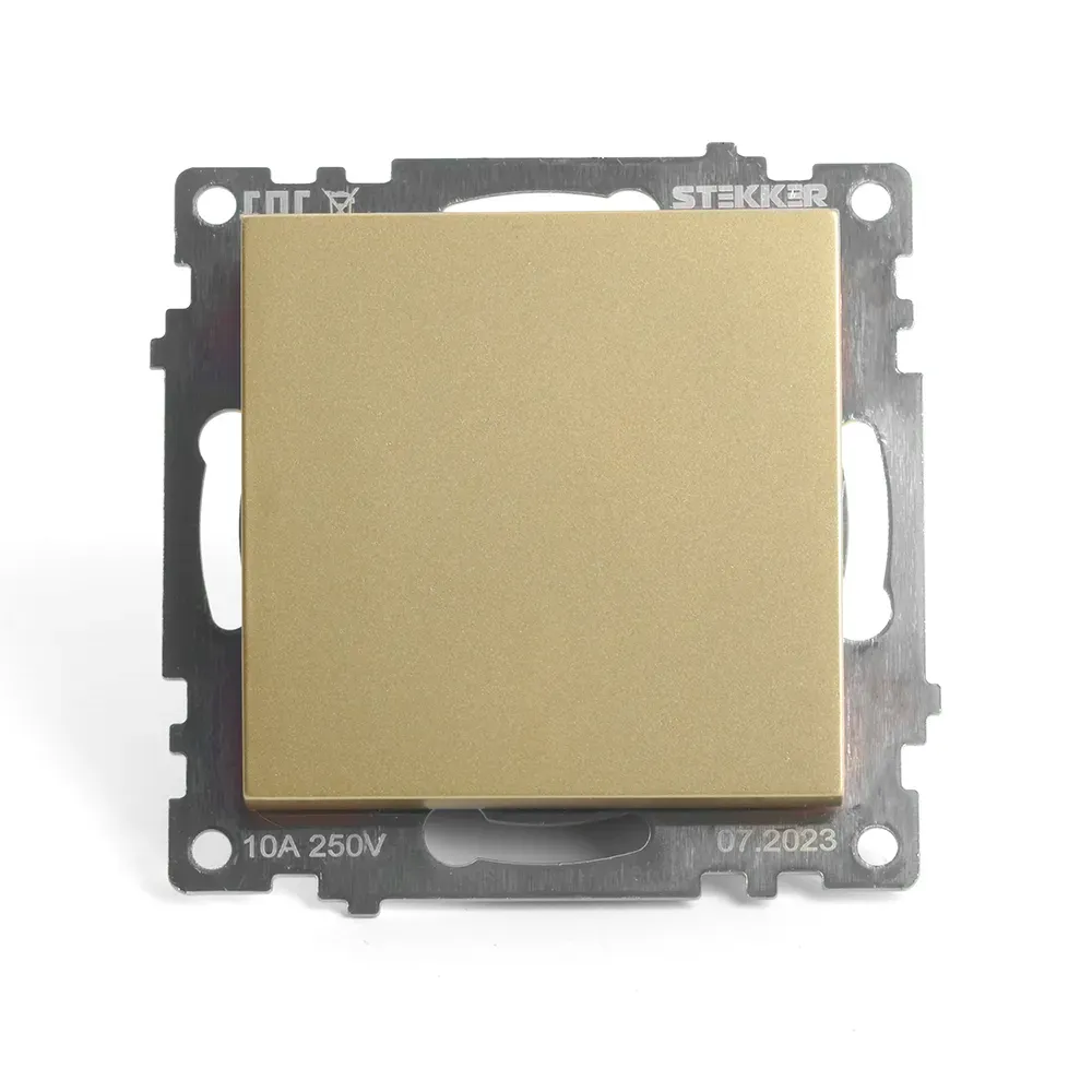 Выключатель одноклавишный (механизм) серия Катрин золото STEKKER FERON 49213