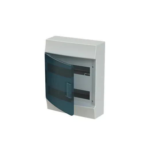 Щит распределительный навесной щрн-п-24 пластиковый mistral41 зеленая прозрачная дверь с клеммами ip41 ABB 1SPE007717F0521