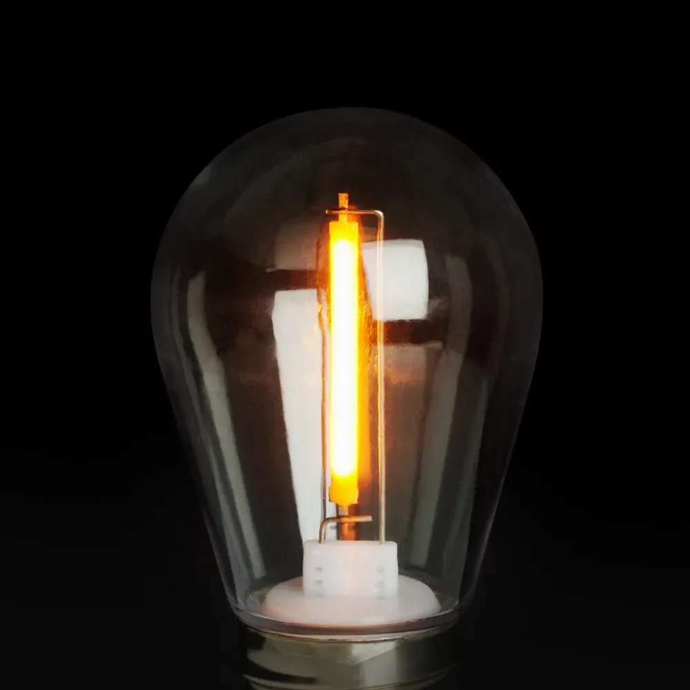Лампа светодиодная LED 0.5вт Е27 метеор прозрачный 2700К S14 3 режима работы (упаковка 2шт)