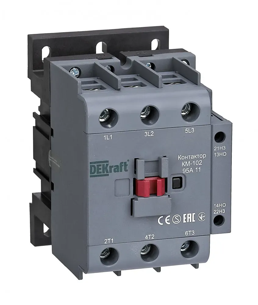 Контактор 95А 36В АС3 АС4 1НО+1НЗ КМ-102 SE (Dekraft) 22334DEK