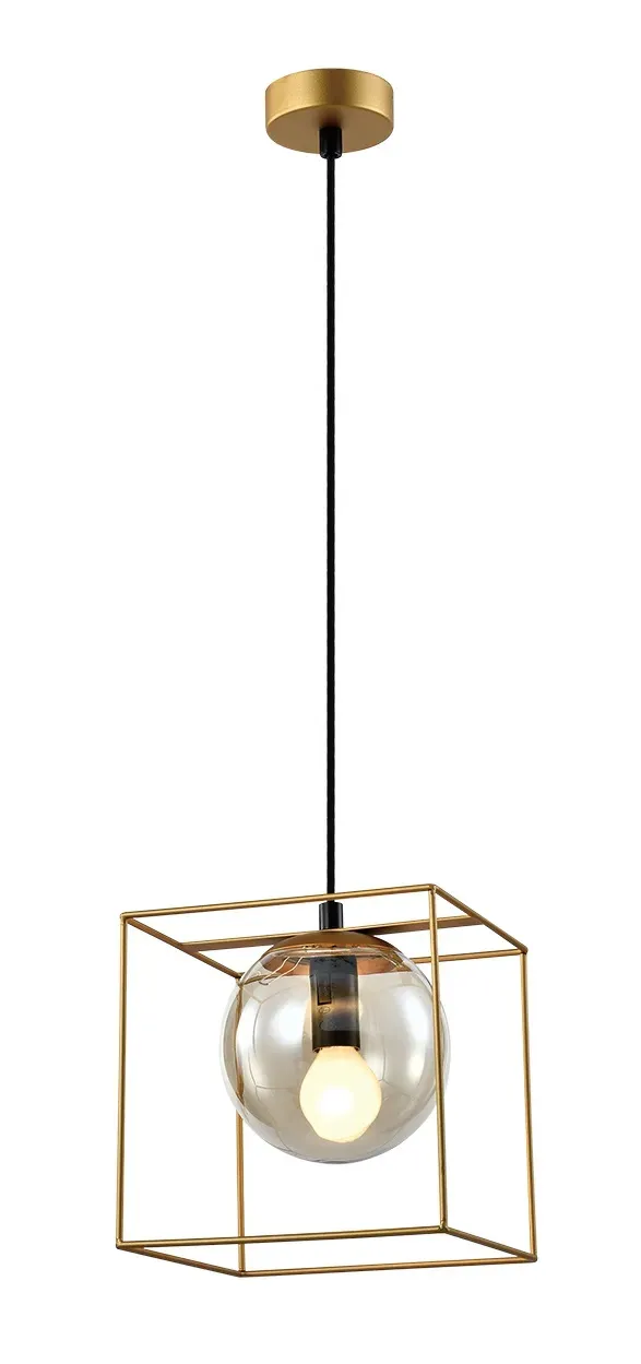 Светильник подвесной (подвес) Miyuki 5146-210 1 х Е14 40 Вт золото лофт - кантри потолочный Rivoli Б0055494