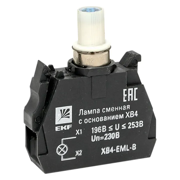 Лампа сменная c основанием XB4 синяя 230В PROxima EKF XB4-EML-B