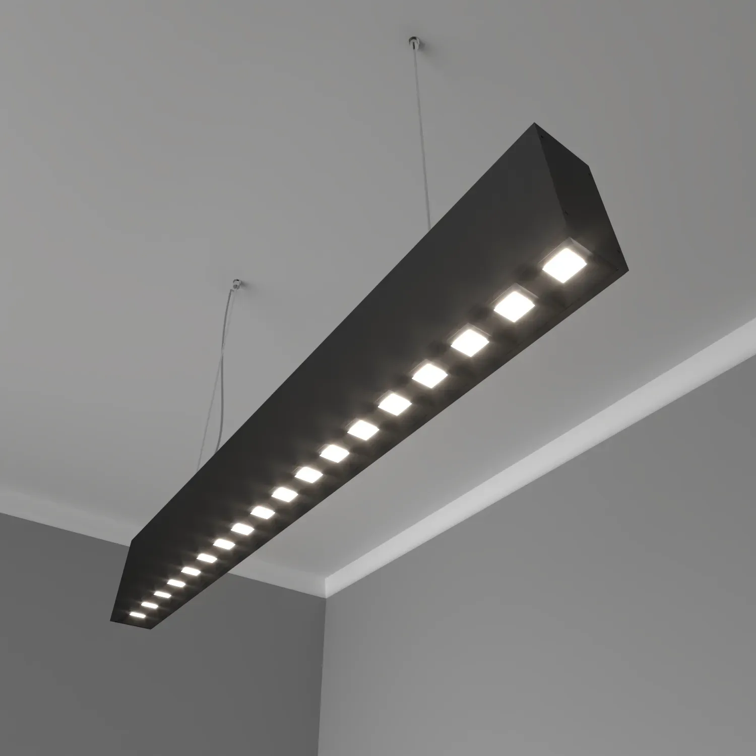 Светильник светодиодный RVE-VOLAN-545-P (Линейный 545х39х80мм 14Вт 24 град. Подвесной 4000K CRI90 Черный) RVElektro RVE00010385