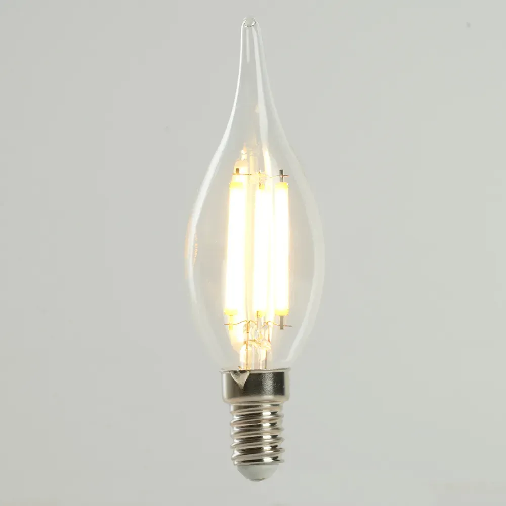 Лампа светодиодная LED 8вт Е14 теплый свеча на ветру FILAMENT Feron.PRO