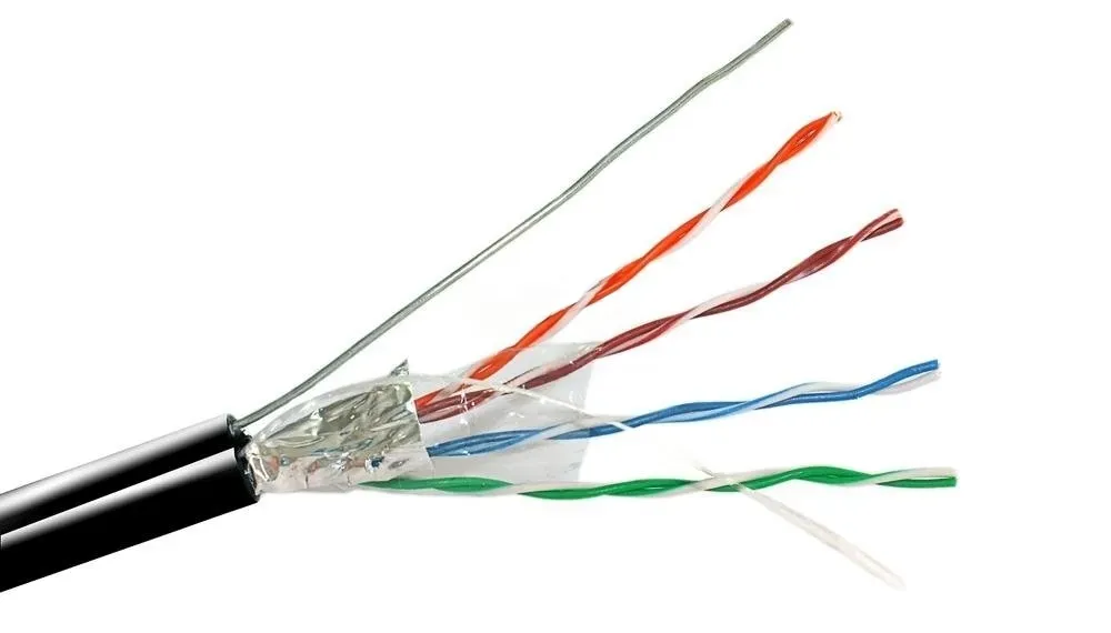 Витая пара ftp 4 пары awg 24 категория 5е экран внешняя cu premium с тросом SKYNET 1693134