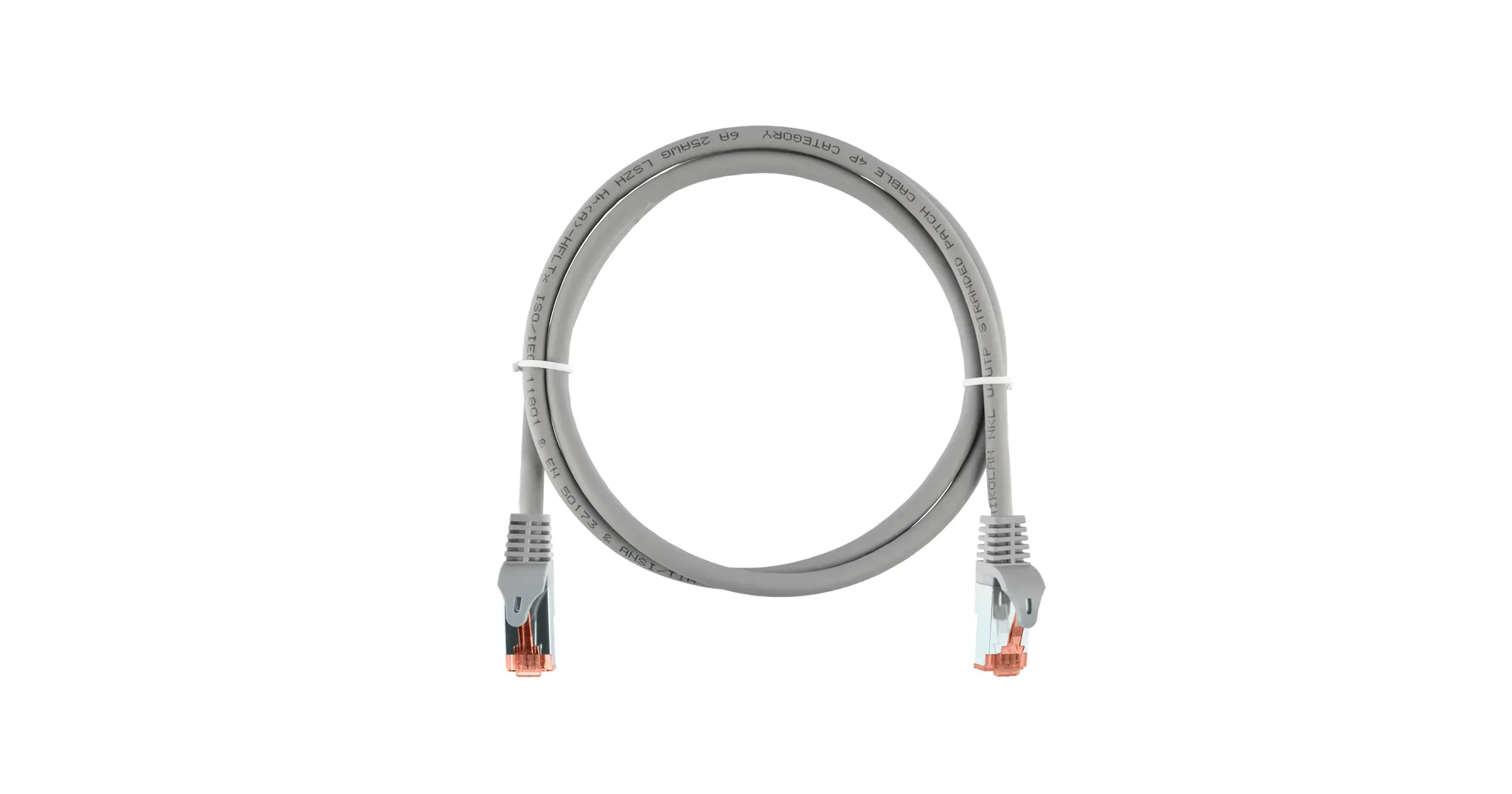 Патч-корд S/FTP 4 пары Cat 6a 2хRJ45/8P8C T568B 7х0150мм LSZH светло-серый 5м