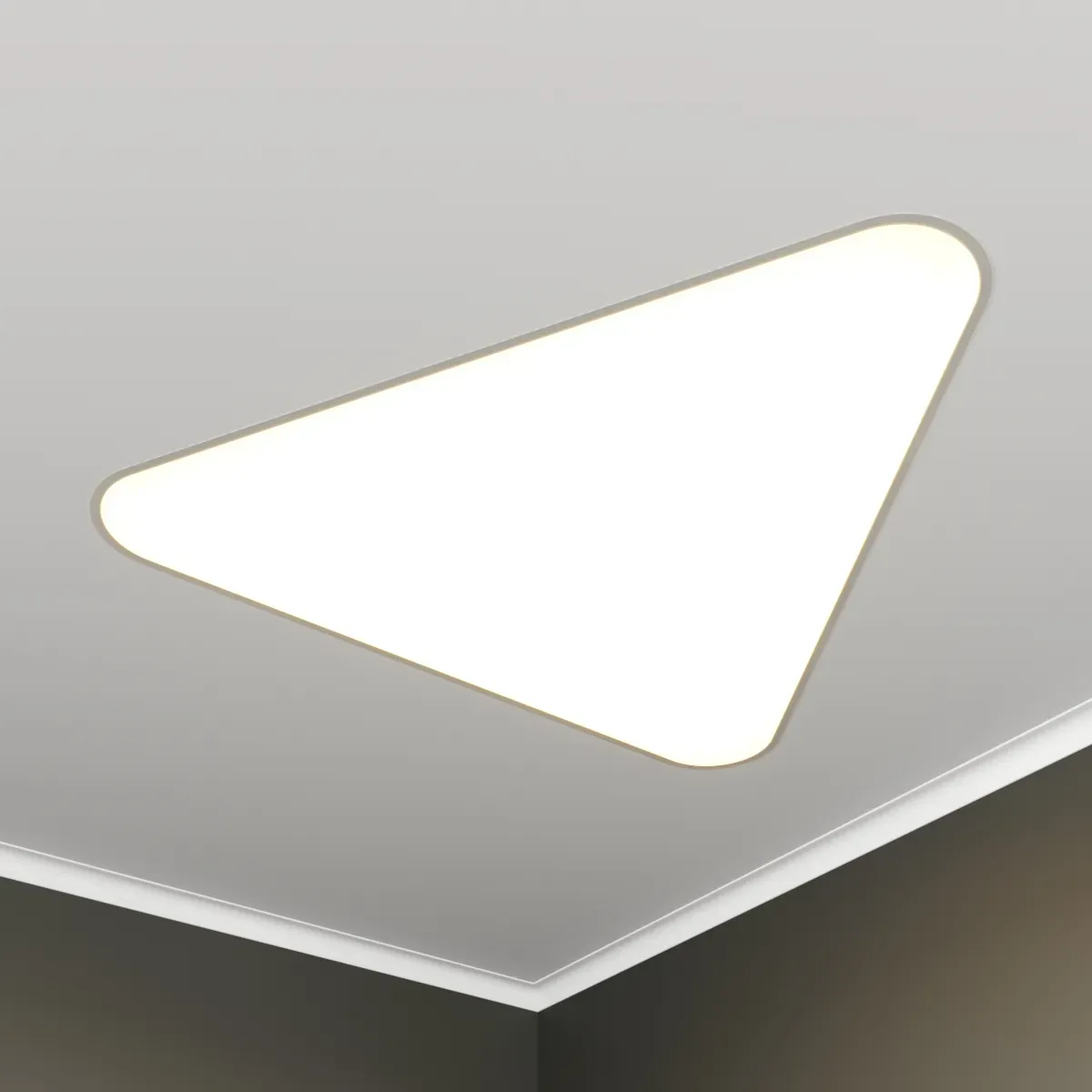 Светильник светодиодный RVE-LBX-TRIO-SOFT-846-VG (Треугольник закругл. 846х758х110мм 51Вт встраиваемый под шпаклевку 4000K Белый) RVElektro RVE00003501