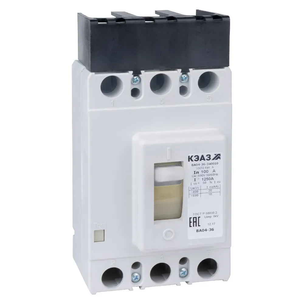 Выключатель автоматический                        ва04-36-340010-200а-2000-690ac-ухл3-кэаз КЭАЗ 250421