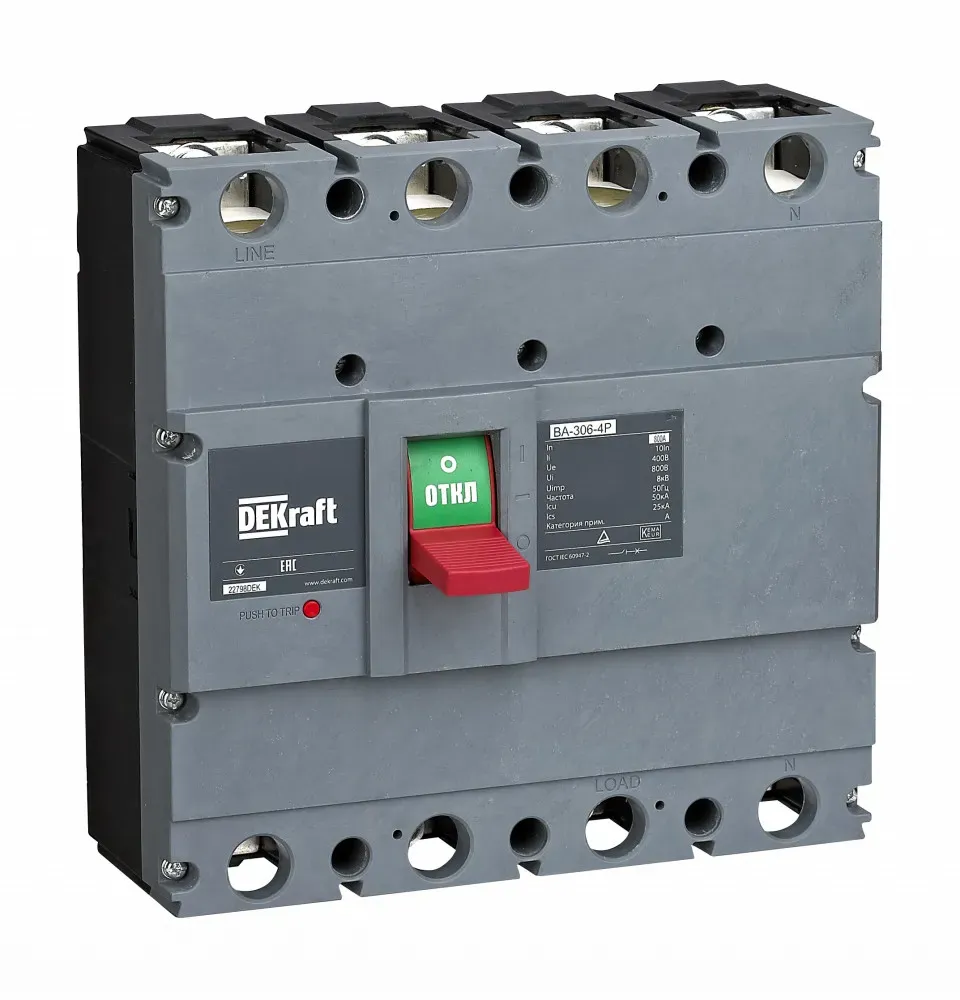 Силовой авт. выкл. 4P 700А 50кА ВА-306 SE (Dekraft) 22797DEK