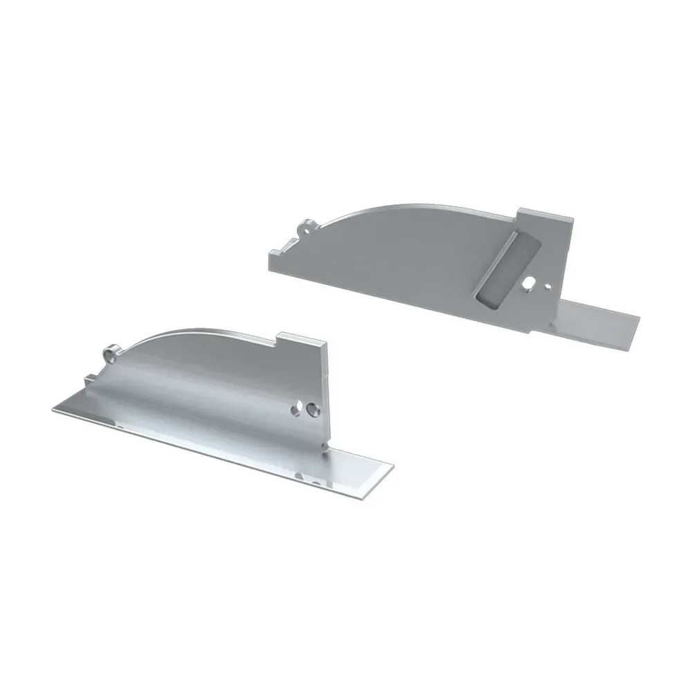 Заглушка для ALM-ARC-SIDE серая левая с отверстием (ARL, Металл) Arlight 026791