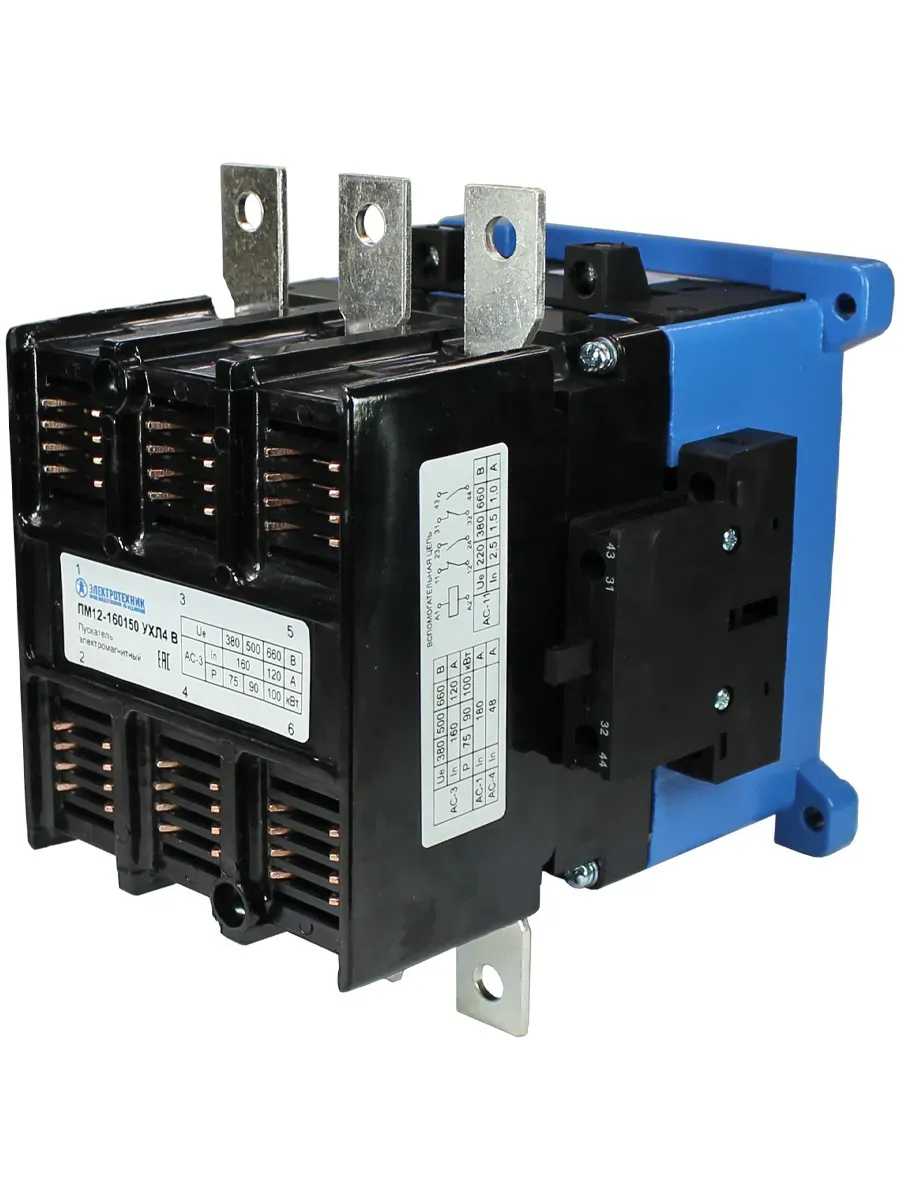 Пускатель ПМ12-160150 УХЛ4 В 380В/50Гц 2з+2р 160А нереверсивный без реле IP20 Электротехник ET502583