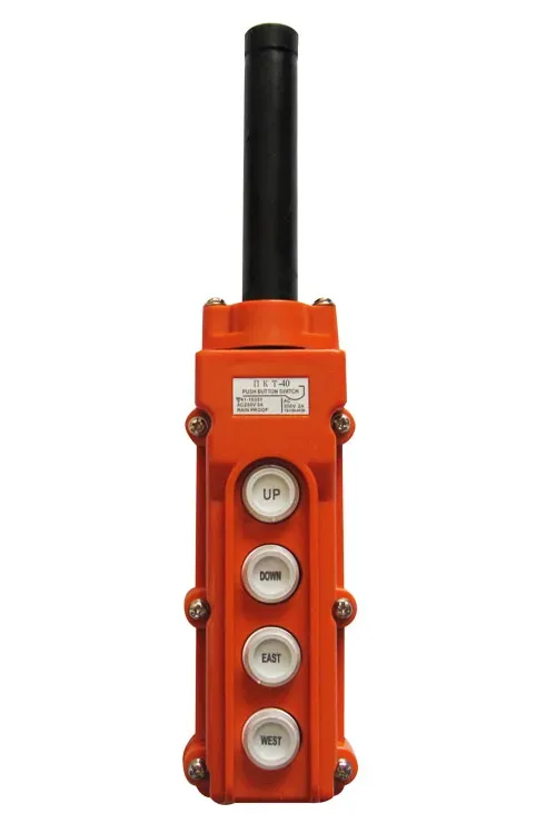 Пост кнопочный(тельферный) без ключа ПКТ-40(оранжевый) ЭТК УТ000000484