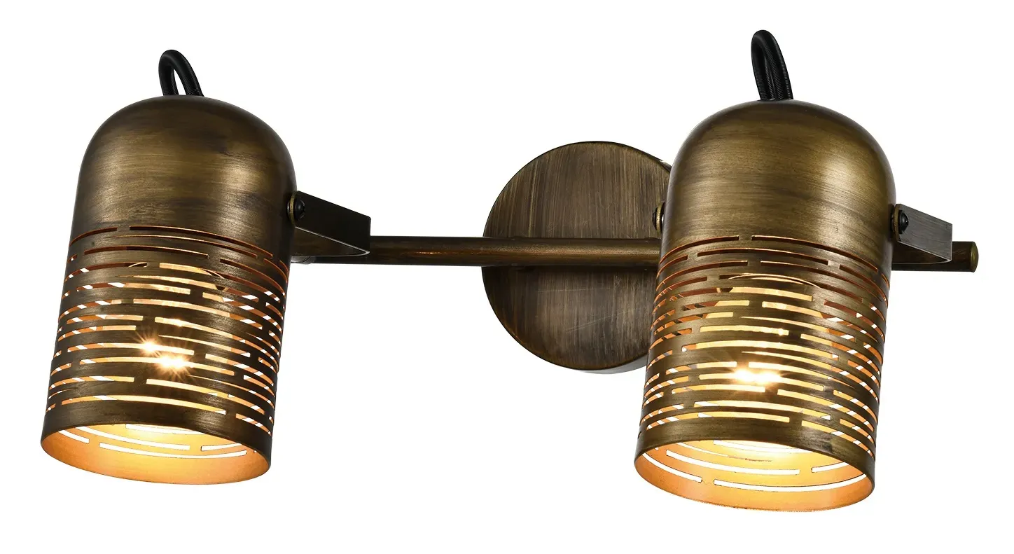 Светильник настенно-потолочный спот Lamia 7062-702 2 х Е27 40 Вт поворотный модерн с выключателем Rivoli Б0055003