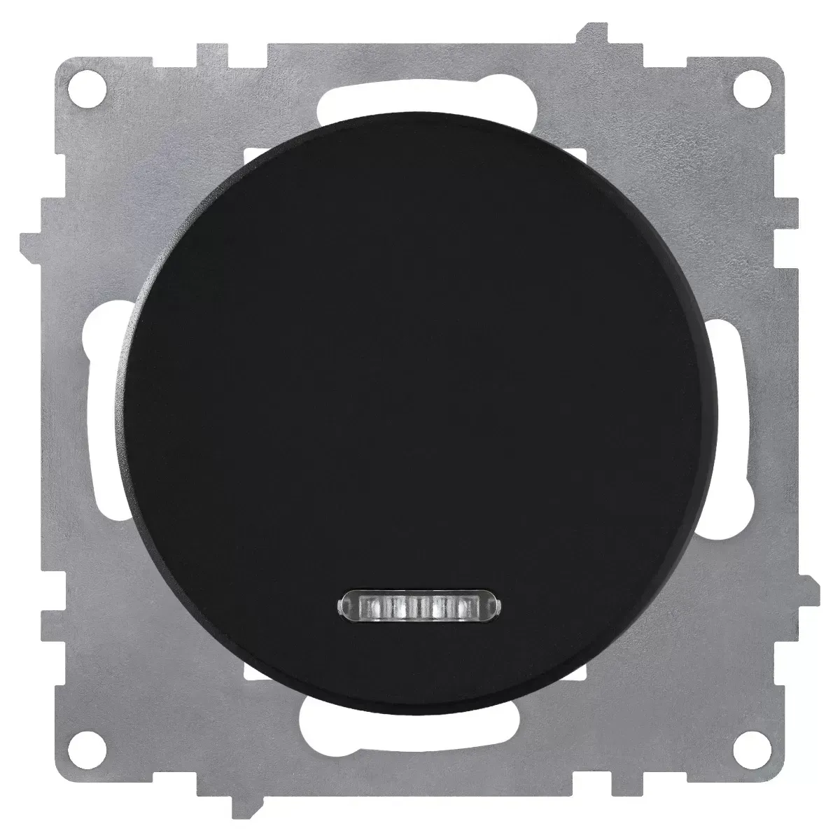 Выключатель одинарный с подсветкой, цвет чёрный (серия Florence) ССТ 2172824