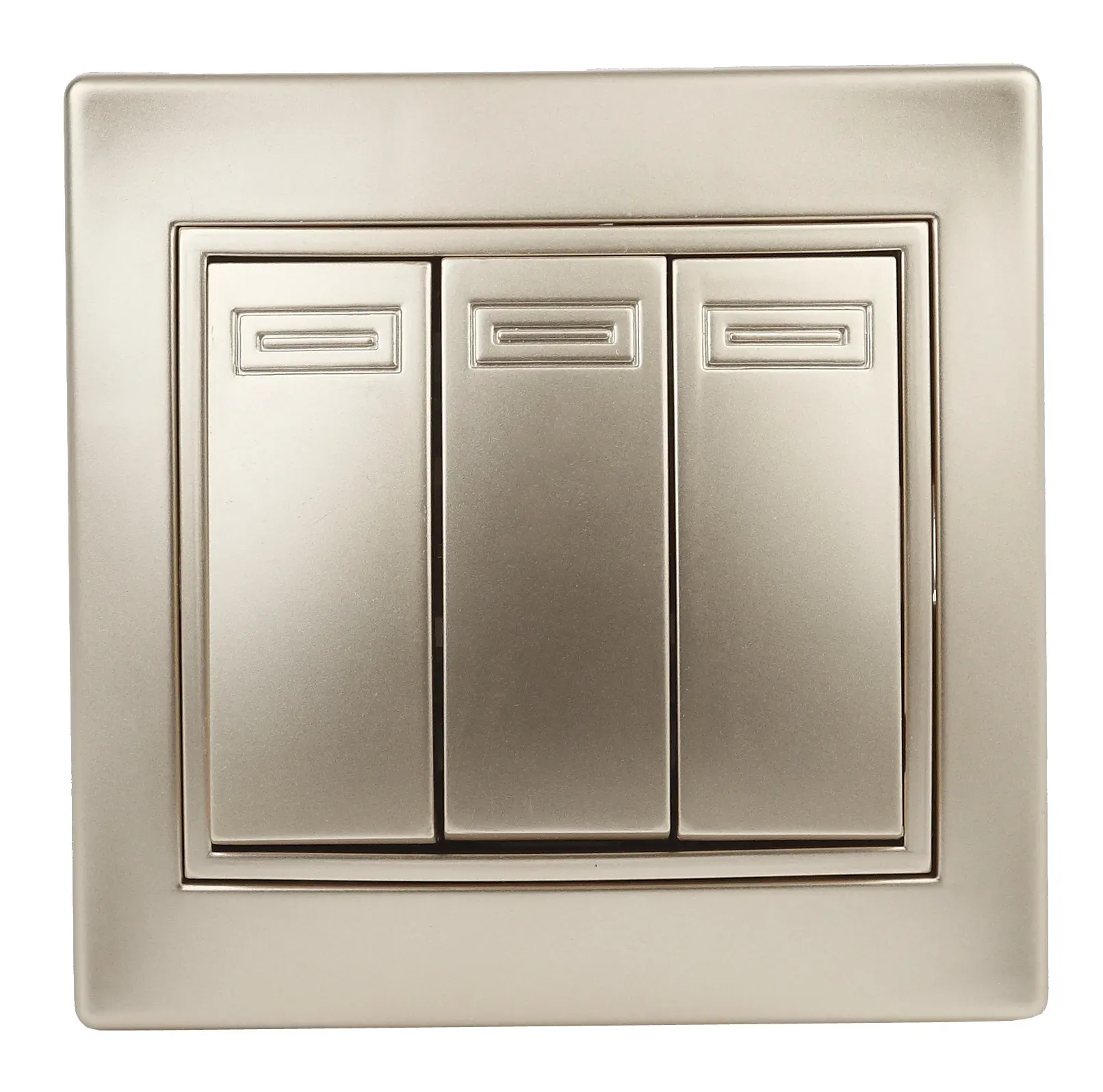 Выключатель Intro Plano 1-106-04 тройной, 10А-250В, IP20, СУ, шампань ЭРА Б0053793