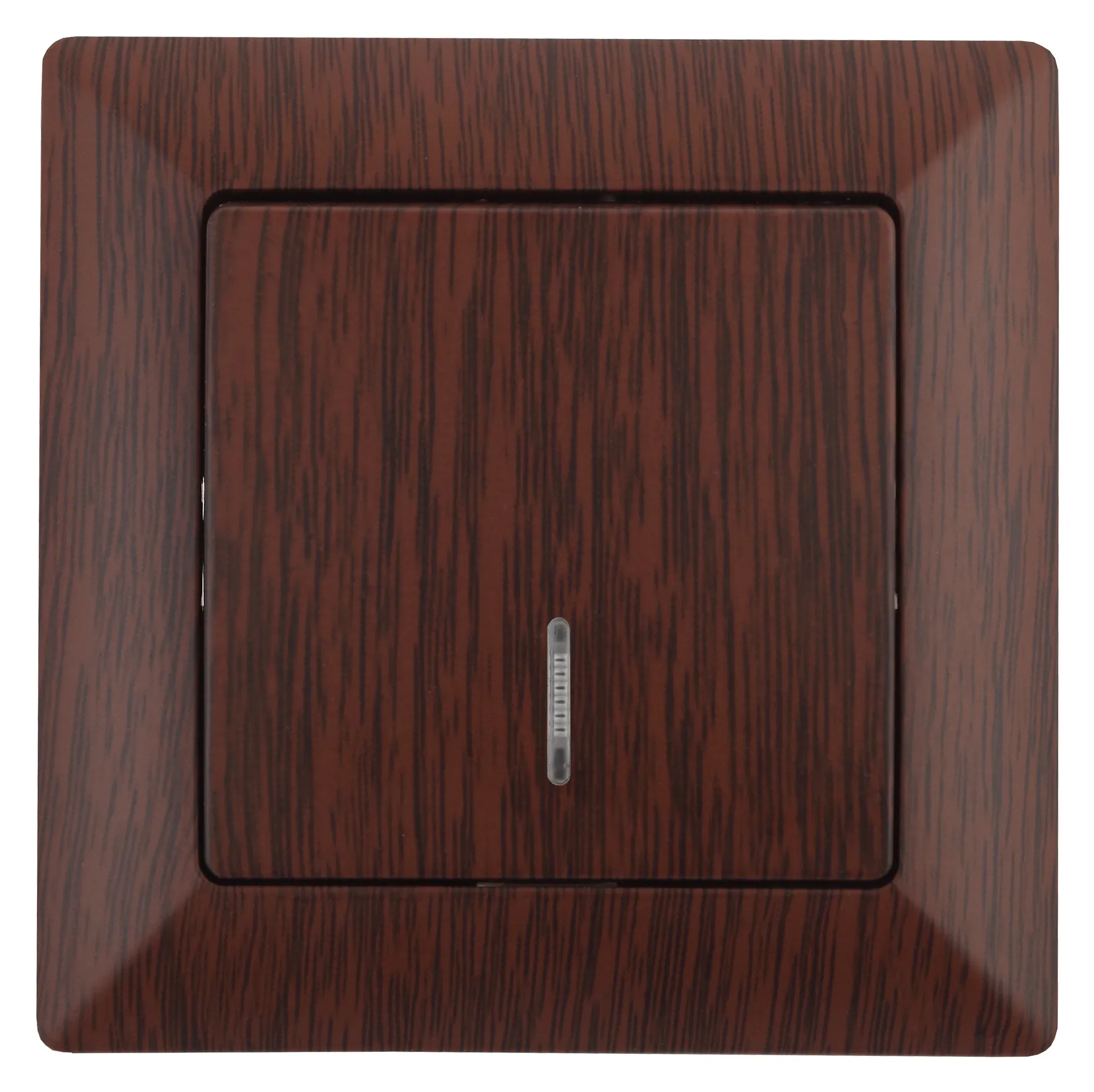 Выключатель Intro Solo 4-102-10 одноклавишный с подсветкой, 10А-250В, IP20, СУ, венге ЭРА Б0053570