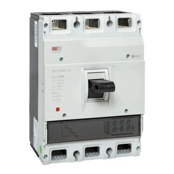 Автоматический выключатель av power-4/3 1000а 100ka etu2.0 averes EKF MCCB-43-1000H-2.0-AV