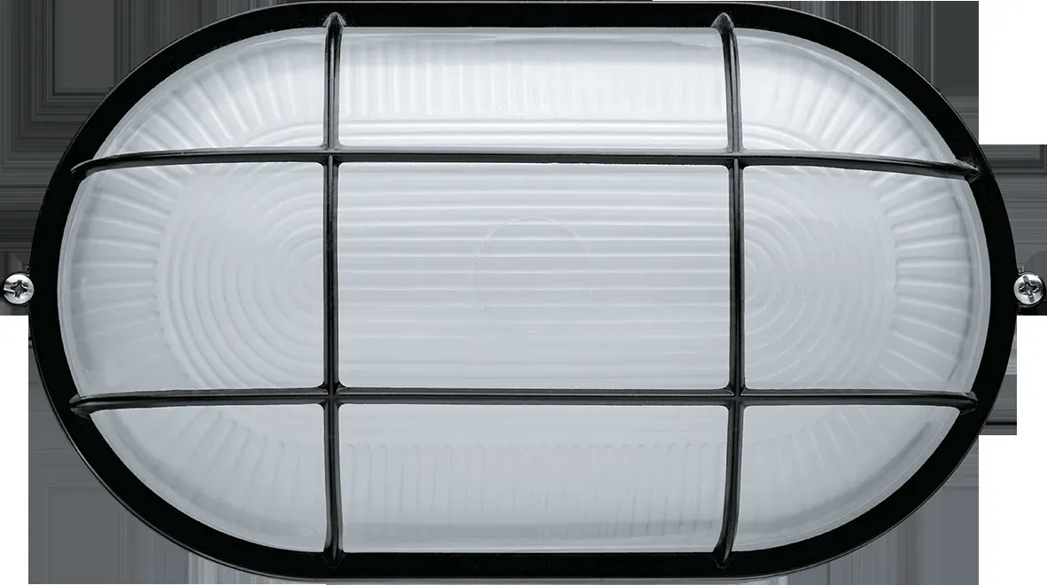 Светильник НПП-100w термостойкий овальный с черной решеткой IP54 Navigator Group 17089