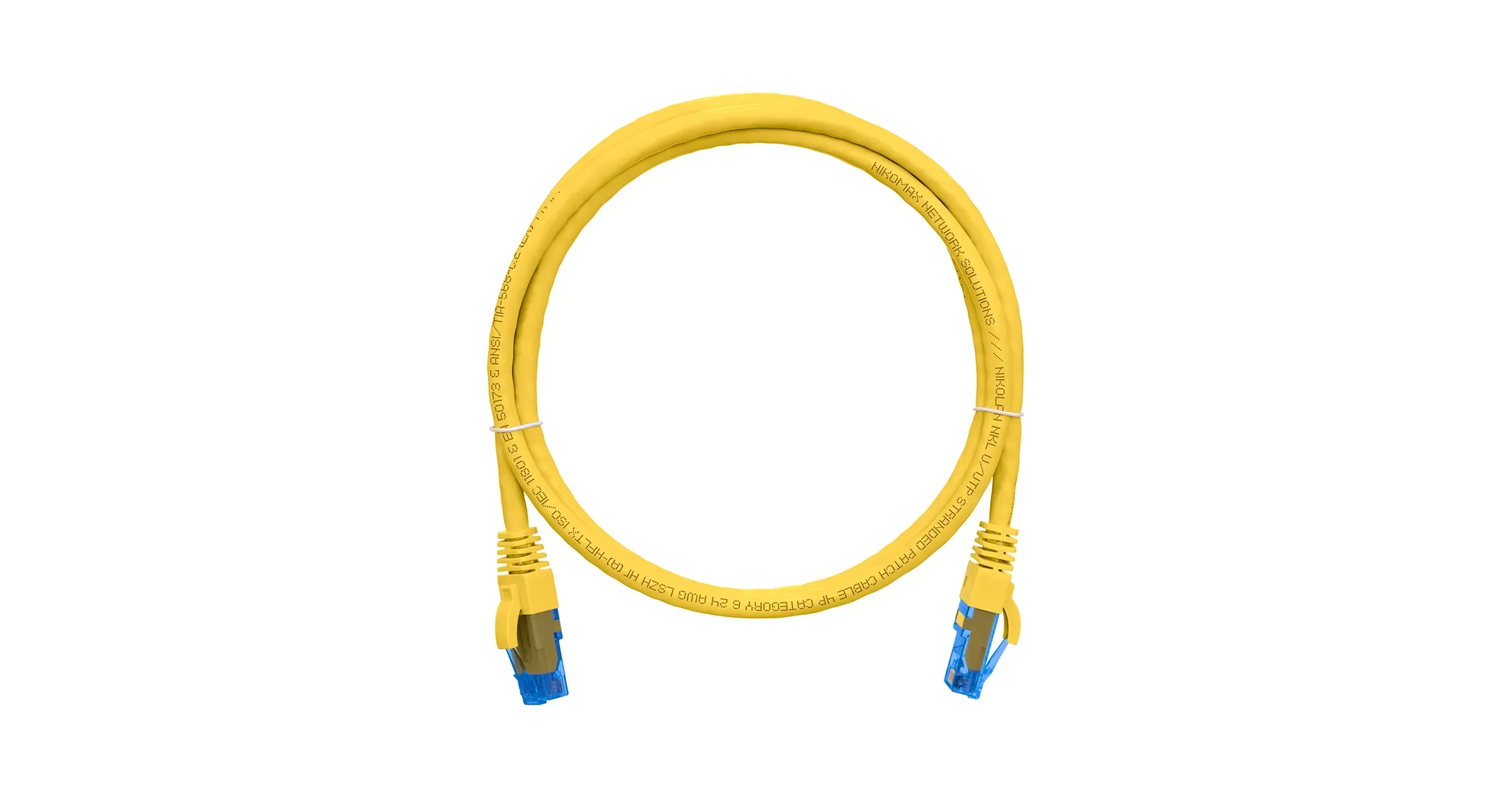 Патч-корд U/UTP 4 пары Cat 6 2хRJ45/8P8C T568B 7х0205мм LSZH желтый 1м