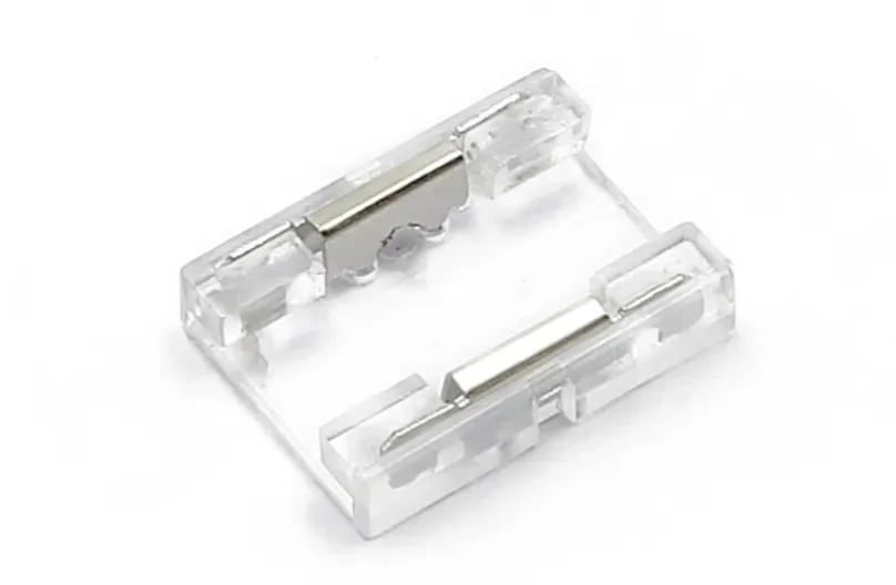 Соединитель жесткий пластиковый прозрачный для ленты COB 10 мм, лента-лента (5 шт) Вартон V4-R0-00.COB-0000.0001