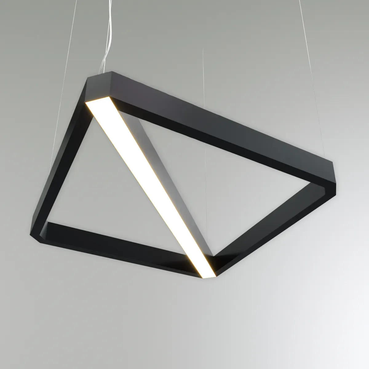 Светильник светодиодный RVE-LBX-SPLIT-600-P (Квадрат с диагональю 600х600х100мм S80мм 19Вт Подвесной 4000К Белый) RVElektro RVE00001246