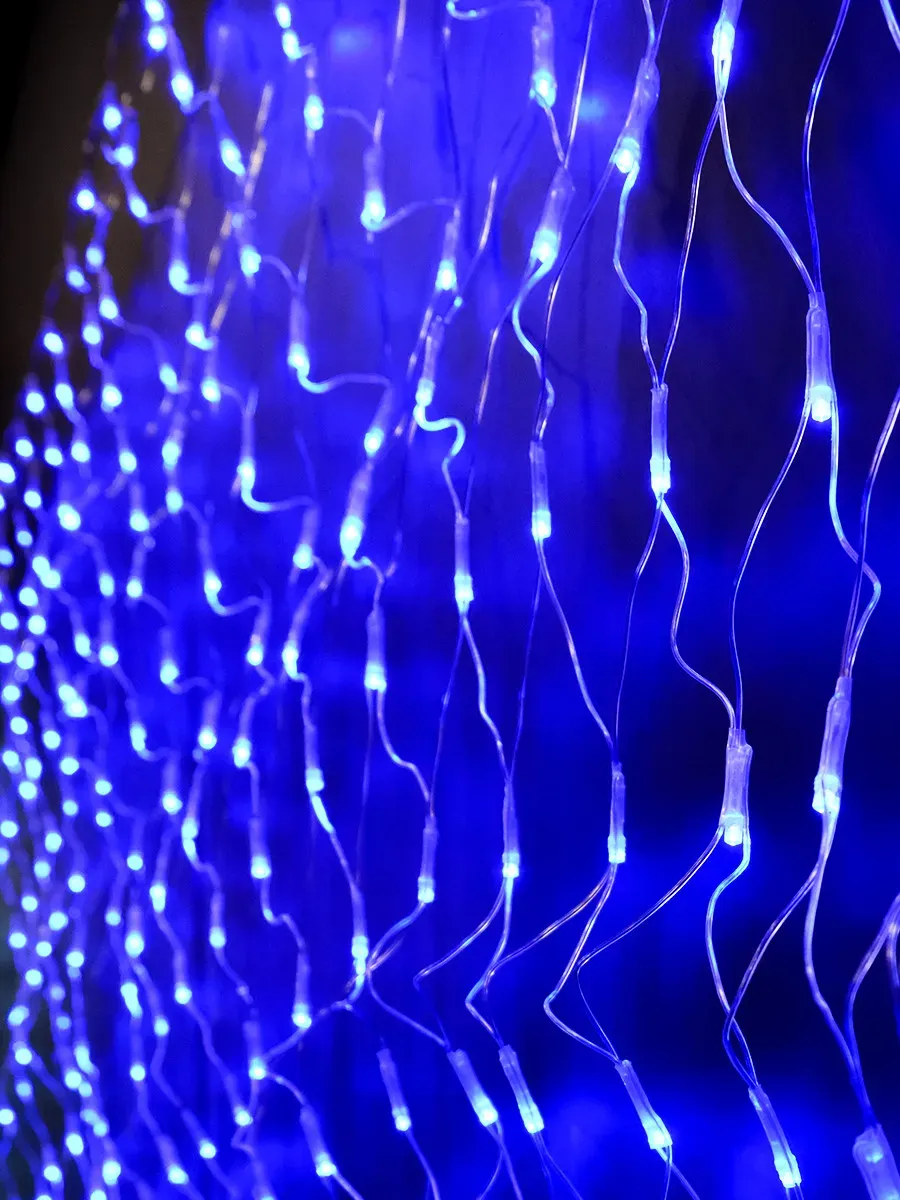 Электрогирлянда Сетка 300LED уличная синяя JazzWay 4610003328610