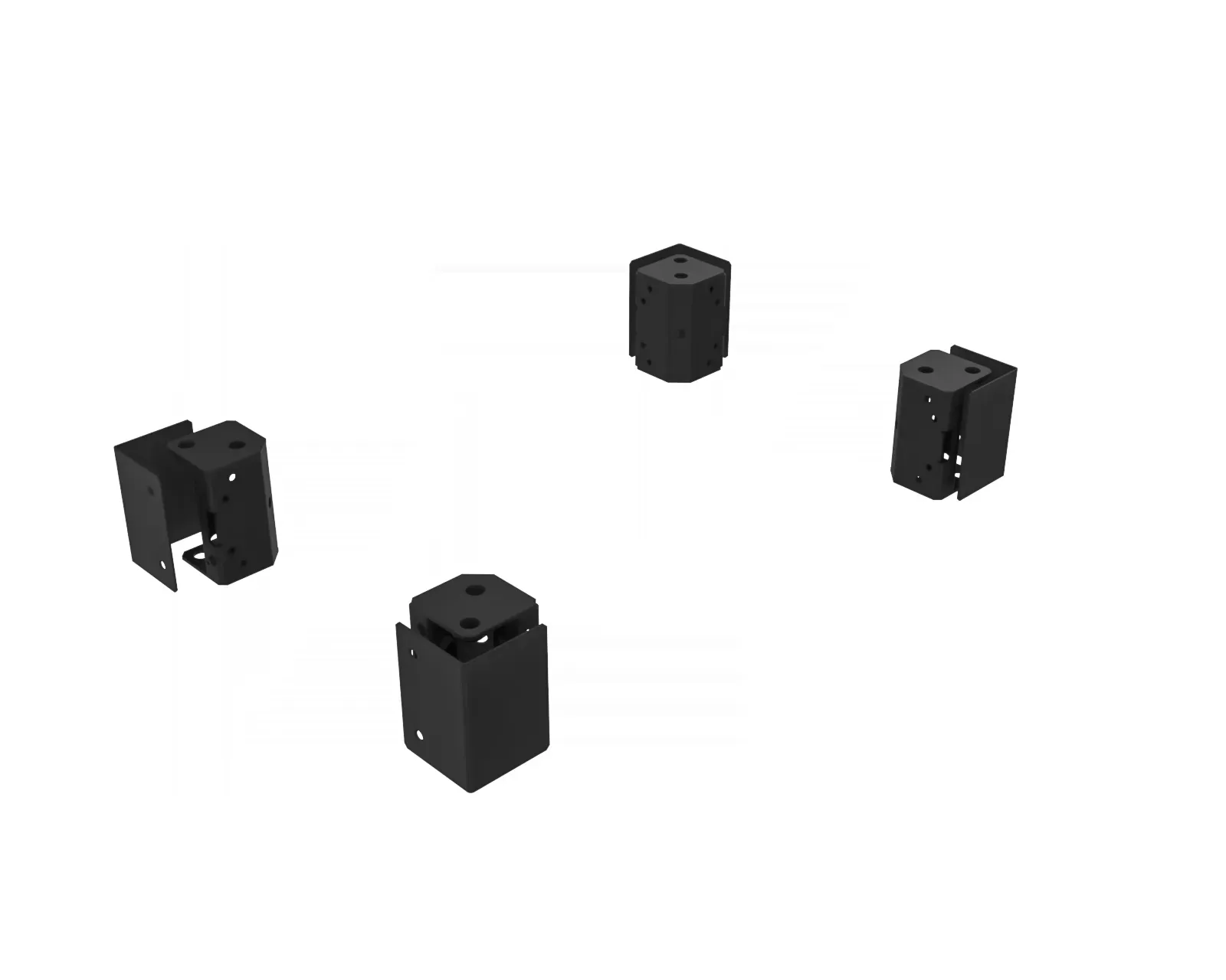 Элементы угловые цоколя 100 мм RS52 RAL7035 (4 шт.) УЗОЛА UR10111010101