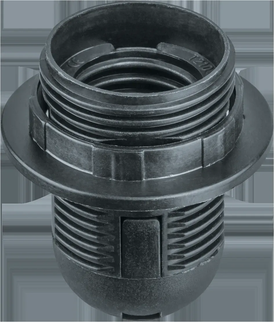 Патрон люстровый Е27 пластик с кольцом черный Navigator Group 20604