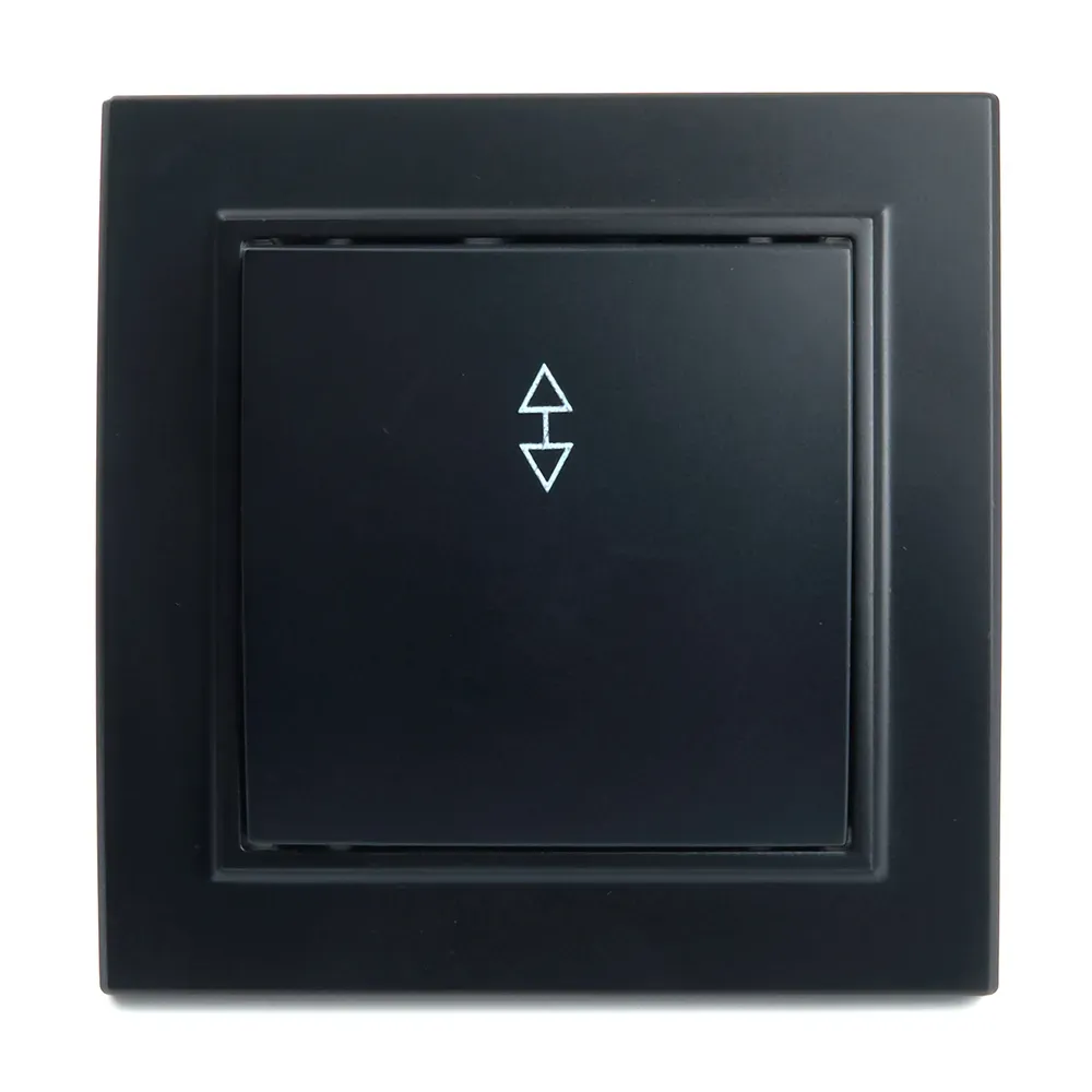 Переключатель одноклавишный, 250В, 10А, серия Эрна, черный, Stekker FERON 39619