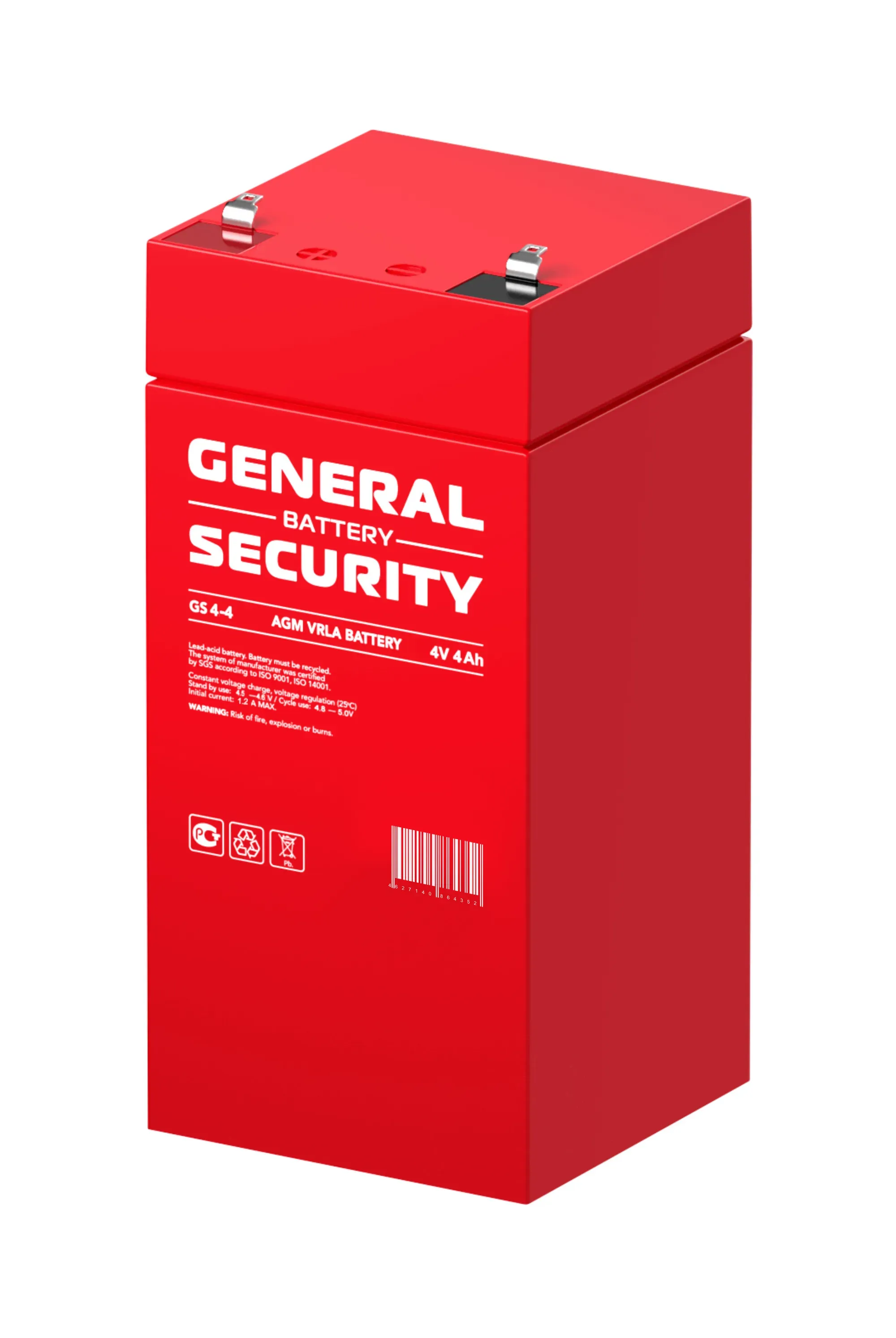 Аккумулятор GS 4В 4Ач General security аккумулятор gs4-4
