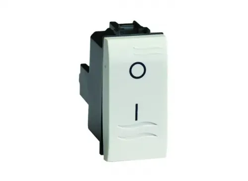 Выключатель одноклавишный, двухполюсный, бежевый DKC 75131S