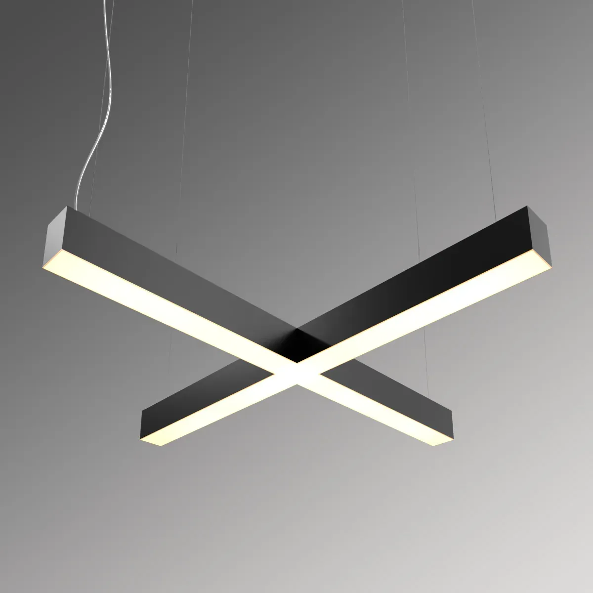 Светильник светодиодный RVE-LBX-KRESCENT-1000-P (Крест 1000х1000х100мм S80мм 68Вт Подвесной 4000К Белый) RVElektro RVE00000453