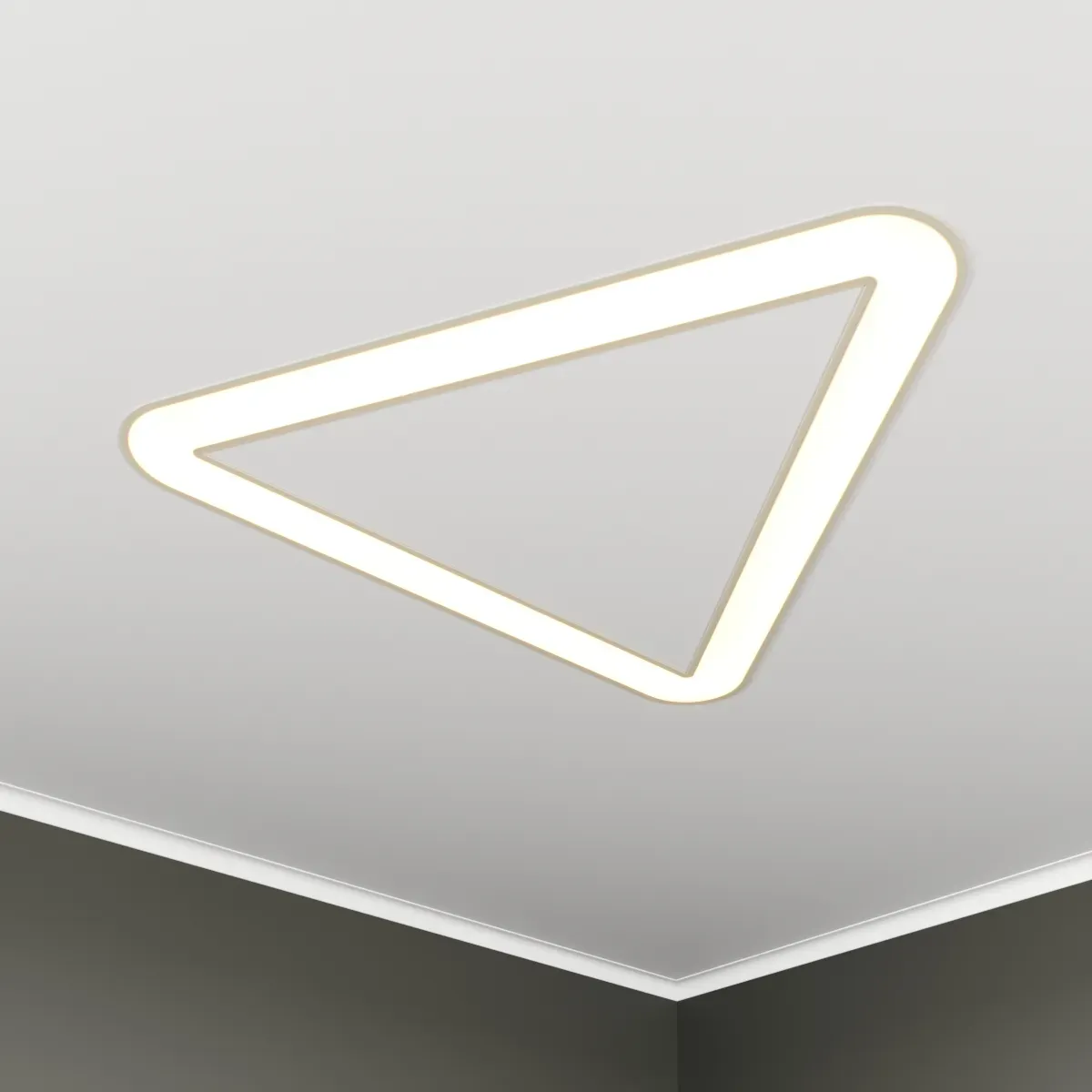 Светильник светодиодный RVE-LBX-HOLE-TRIO-SOFT-1030-V (Треугольник закругл. с отв. 1030х920х100мм S80мм 72Вт встраиваемый 4000K Белый) RVElektro RVE00003153