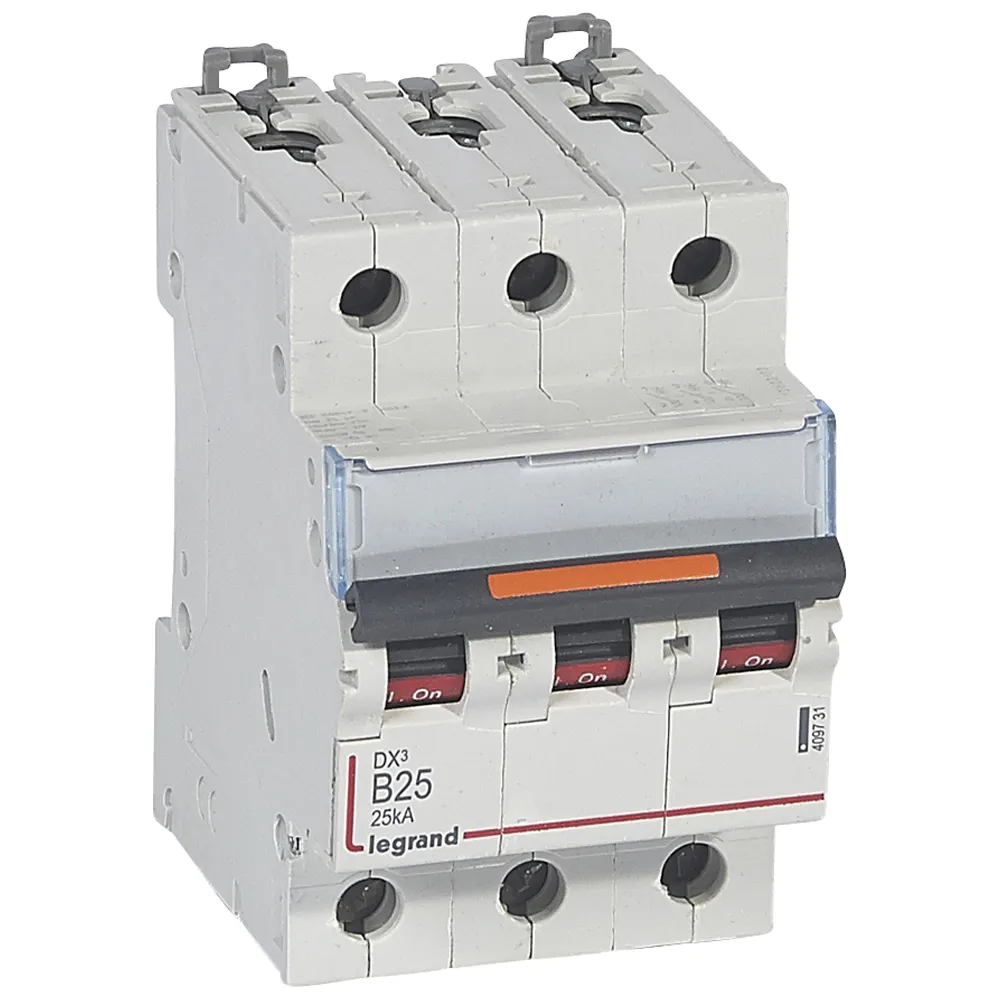 Выключатель автоматический трехполюсный 25а b dx3 25kа LEGRAND/DACCORD 409731
