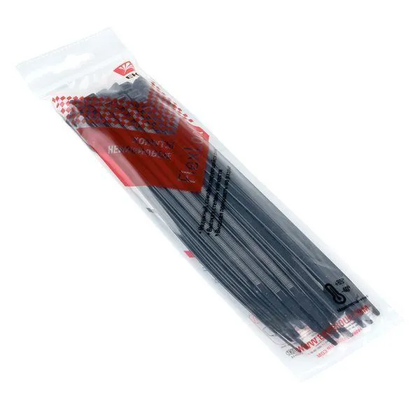 Хомут p6.6 стандартный черный 4.8x200 (50шт) flexlock proxima EKF PLC-FL-CTSB-4.8X200-R