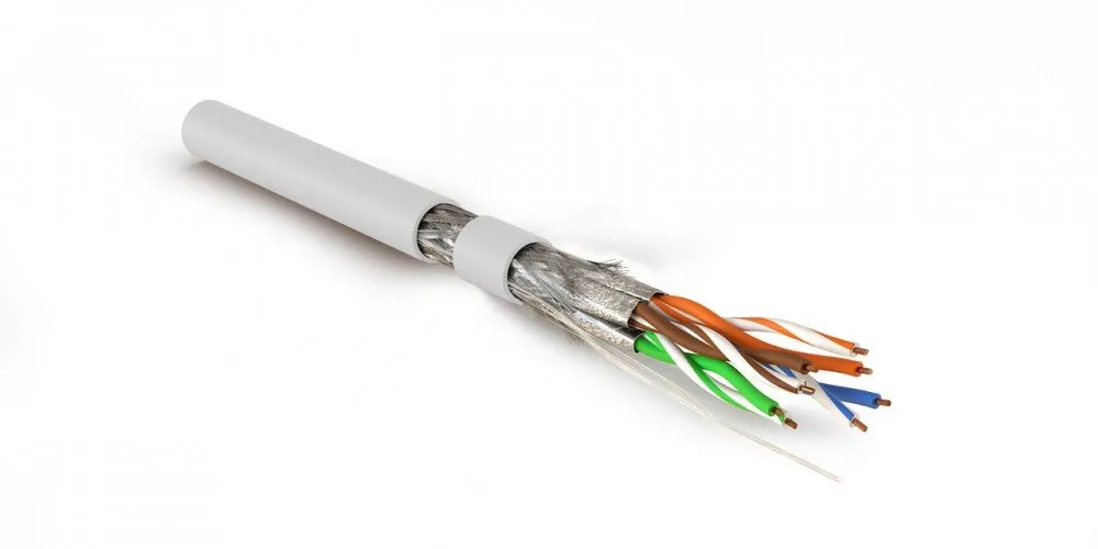Витая пара S/FTP кат 7 4 пары AWG23 solid IN LSZH нг(А)-HF белый 500м