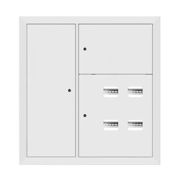 Щит этажный 4 кв. ral9003 со слаботочным отсеком слева (1000х950х160) proxima EKF MB29-V-4Z-RAL9003
