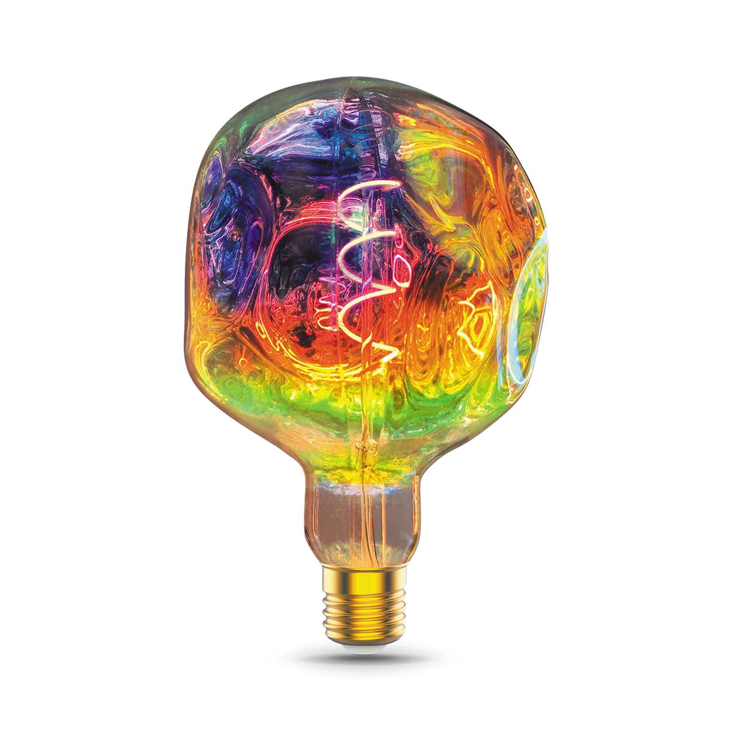 Лампа светодиодная филаментная led 5 вт 250 лм 1800к ac185-265в e27 шар g150 теплая цветная колба black filament gauss GAUSS 1007802103