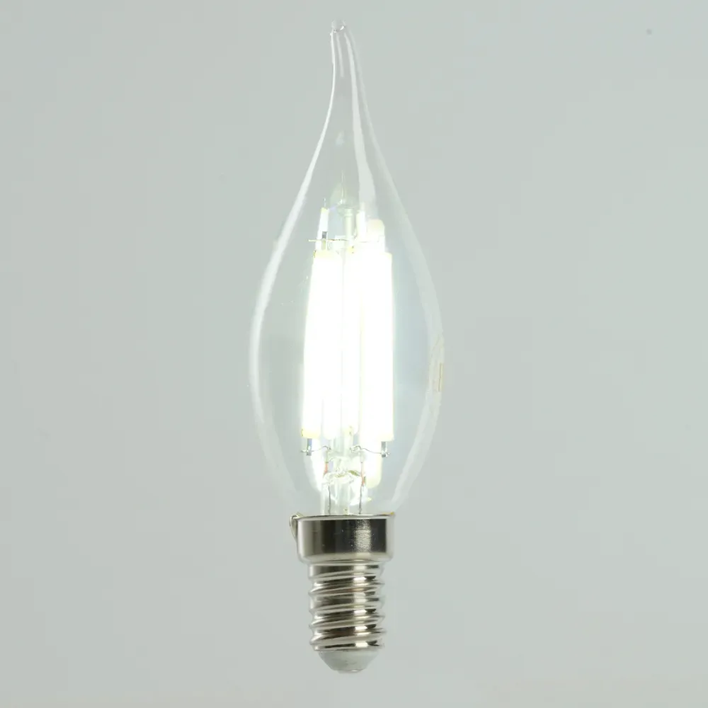 Лампа светодиодная LED 8вт Е14 дневной свеча на ветру FILAMENT Feron.PRO