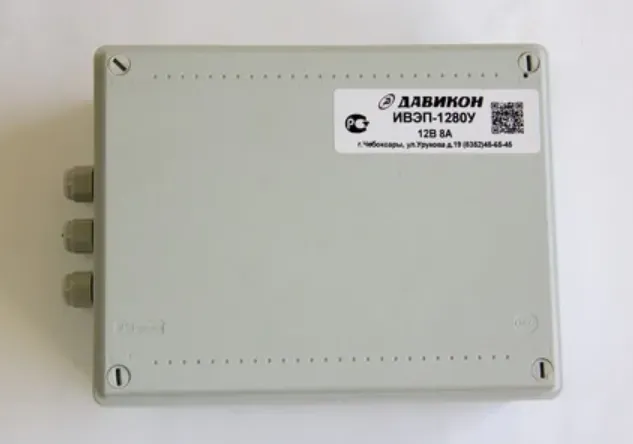Блок питания импульсный, одноканальный 12В 8А Давикон ИВЭП-1280У