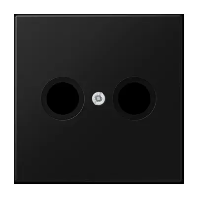 Kрышка для TV-FM розеток, термопласт, черный матовый JUNG LS990TVSWM