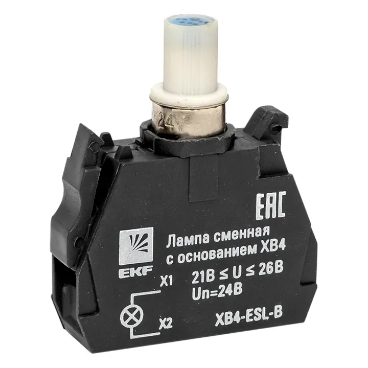 Лампа сменная c основанием XB4 синяя 24В PROxima EKF XB4-ESL-B