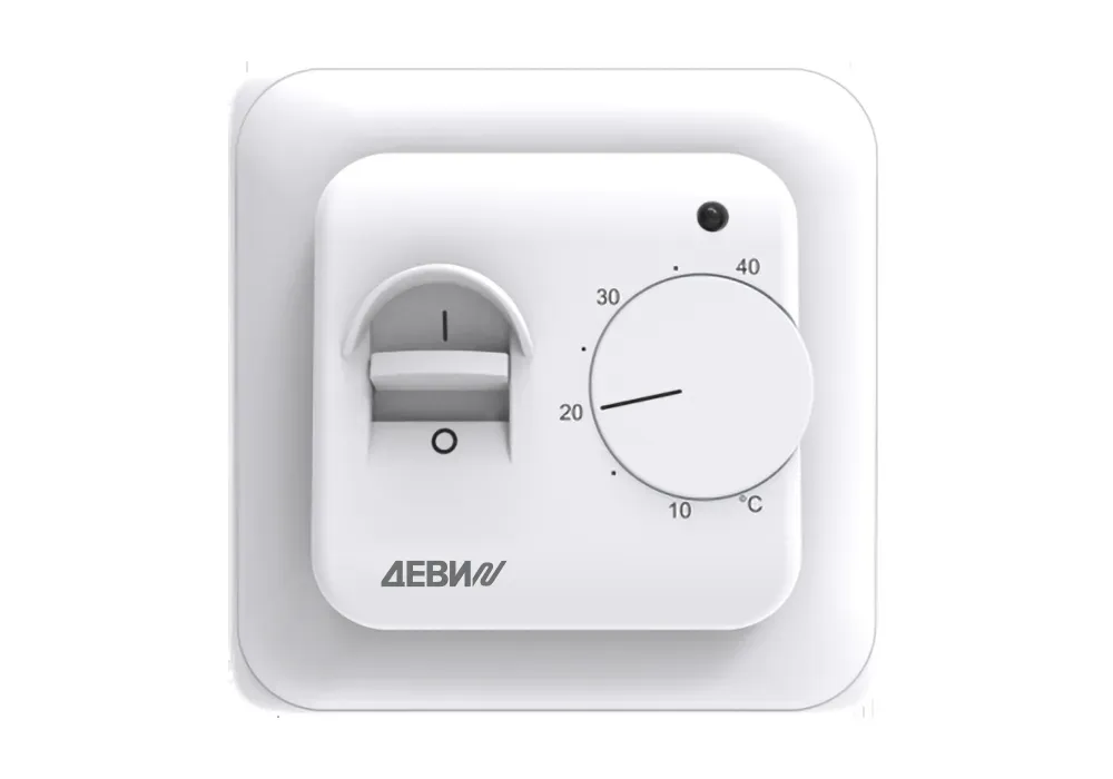 Терморегулятор для теплого пола ДЕВИ Base, с датчиком пола, 16А ДЕВИ 140F1010R