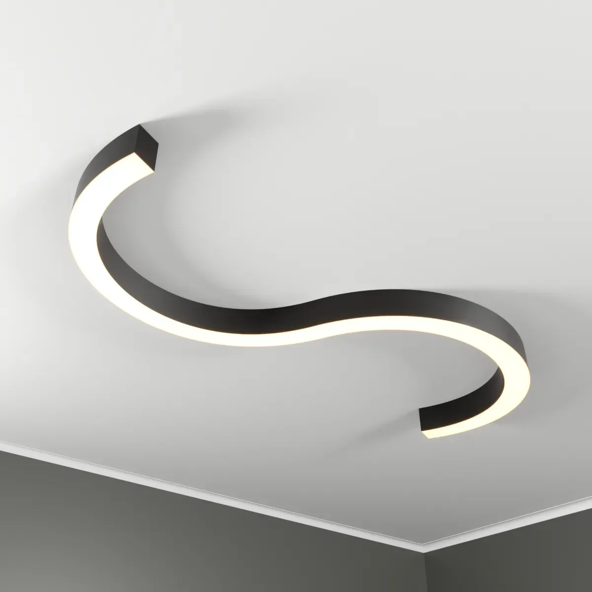 Светильник светодиодный RVE-LBX-SYMBOL-S-1400-N (Символ S 1400х740х100мм 52Вт Накладной 4000К Белый) RVElektro RVE00001255