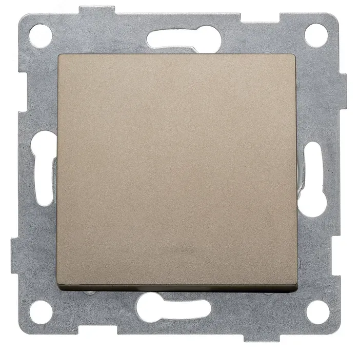 Ugra Выключатель одноклавишный, скрытая установка, 10А, 250В.  шампань GUSI Electric С11В1-027