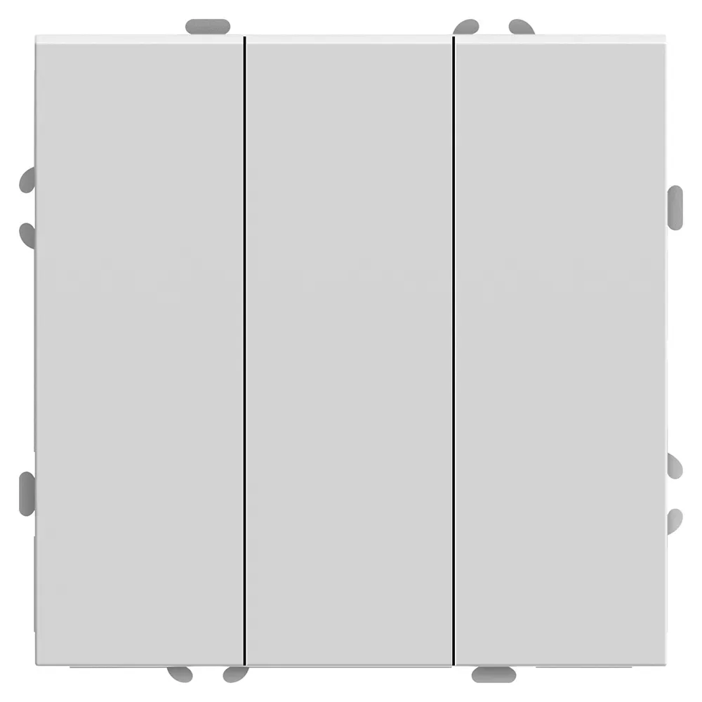 Выключатель 3-клавишный (механизм), 250В, 10А, серия Эмили, белый фарфор, soft touch FERON 49870