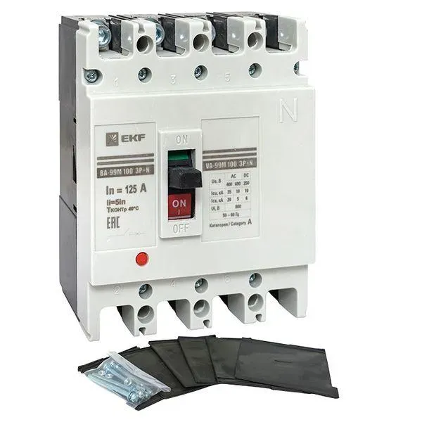 Выключатель автоматический ва-99м 100/125а 4p 5in 35ка proxima EKF MCCB99-4P5IN100-125M