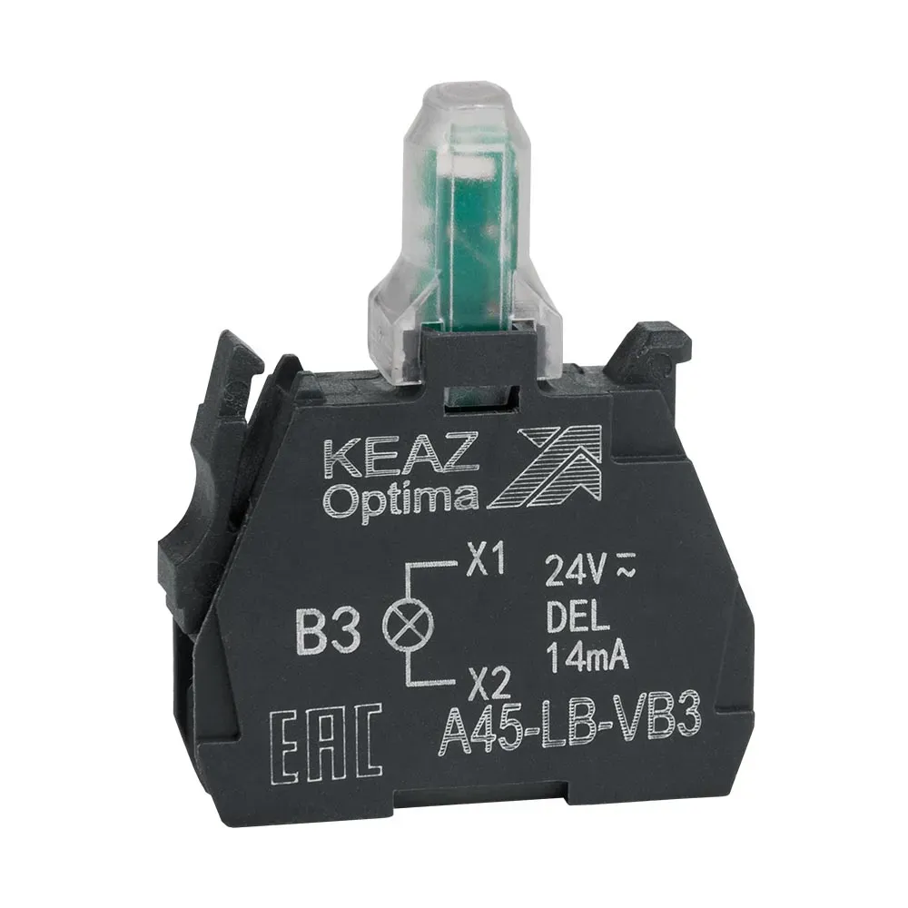 Световой блок OptiSignal D22 A45-LB-VB3 зеленый 24VACDC ZBVB3 КЭАЗ Optima (от-ка) 332206