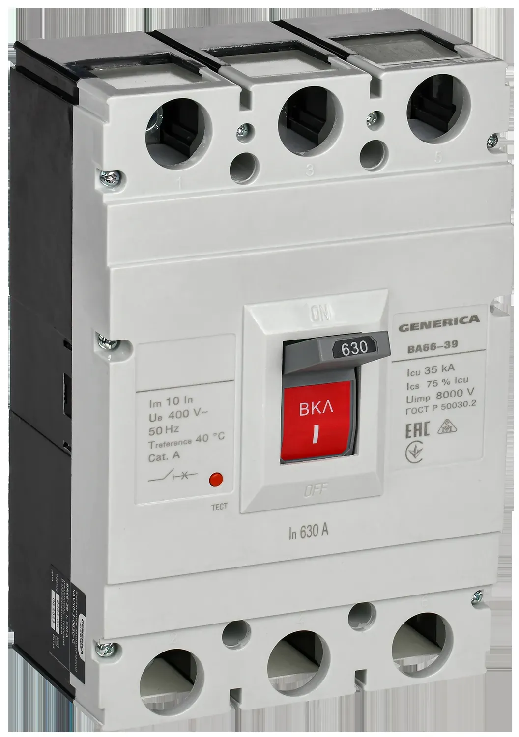 Выключатель автоматический ва66-39 3р 630а 35ка generica IEK SAV50-3-0630-G