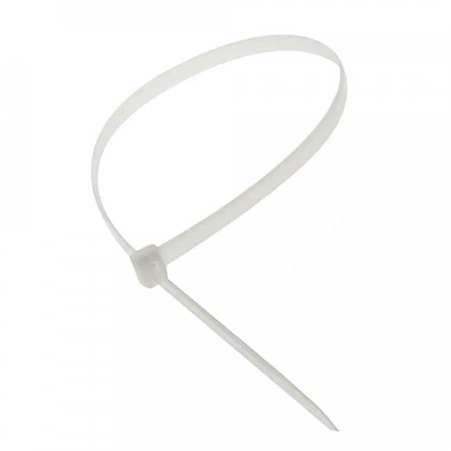 Хомут-стяжка кабельная нейлоновая 3,6х200 мм белая (100 шт/20000 шт уп/кор) ПРОМРУКАВ PR08.2704